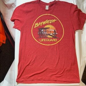 Baywatch Lifeguard Graphic Red Tee (Worn Tag)